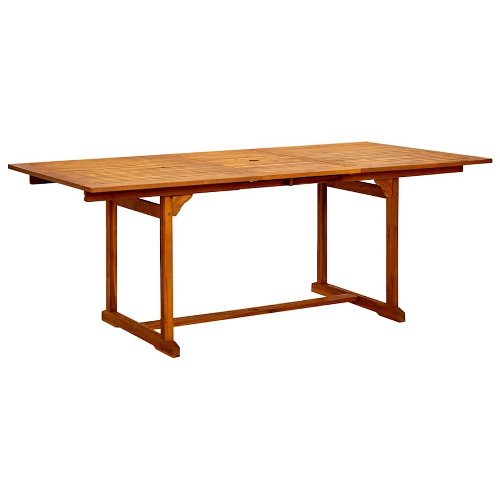 316564 vidaXL Garden Dining Table (150-200)x100x75 cm Solid Acacia Wood 2