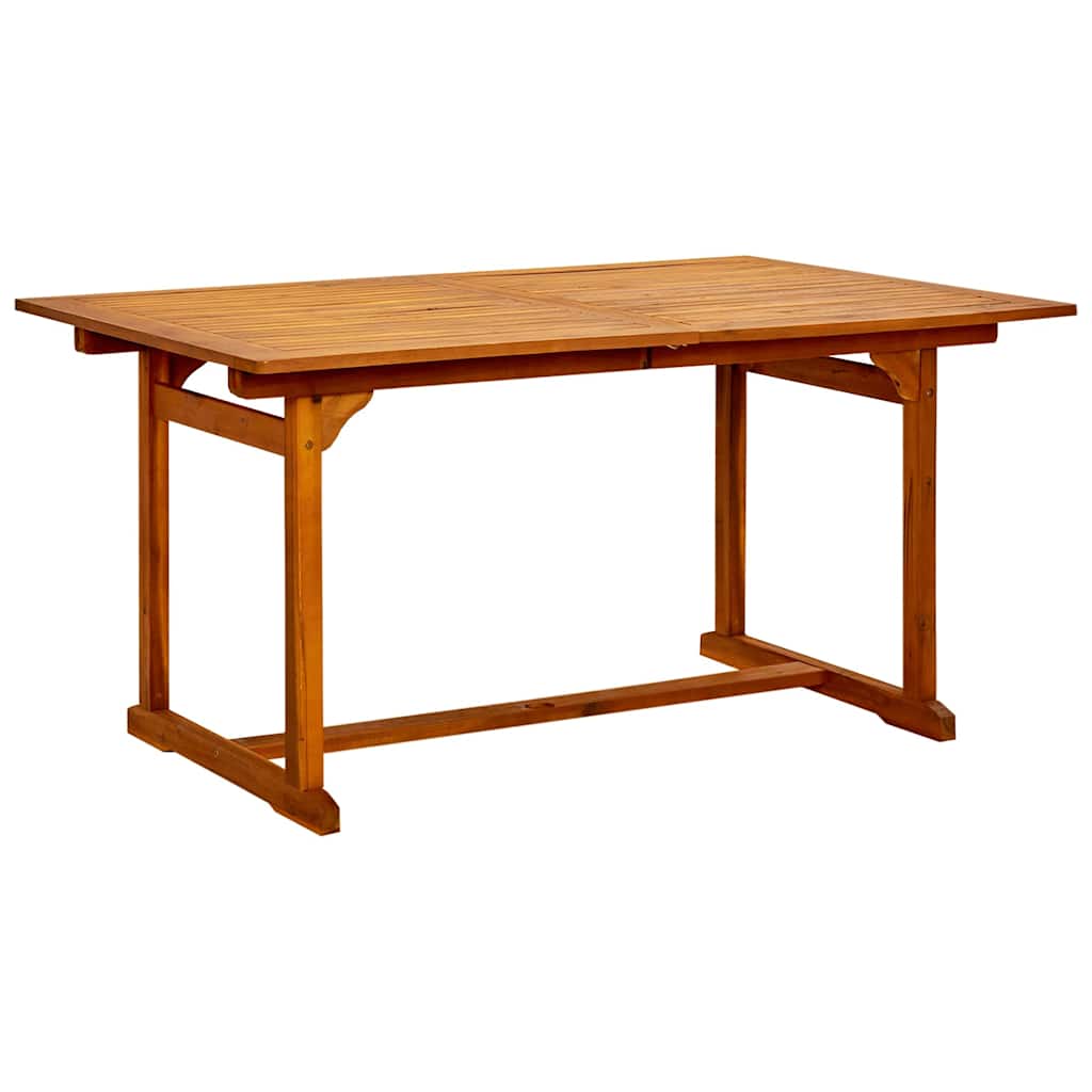 316564 vidaXL Garden Dining Table (150-200)x100x75 cm Solid Acacia Wood 3