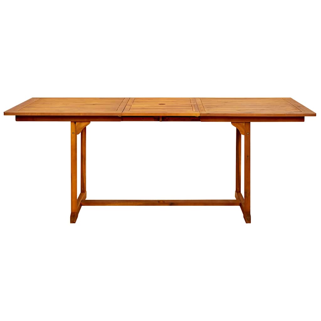 316564 vidaXL Garden Dining Table (150-200)x100x75 cm Solid Acacia Wood 4