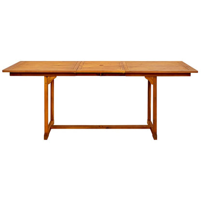 316564 vidaXL Garden Dining Table (150-200)x100x75 cm Solid Acacia Wood 4