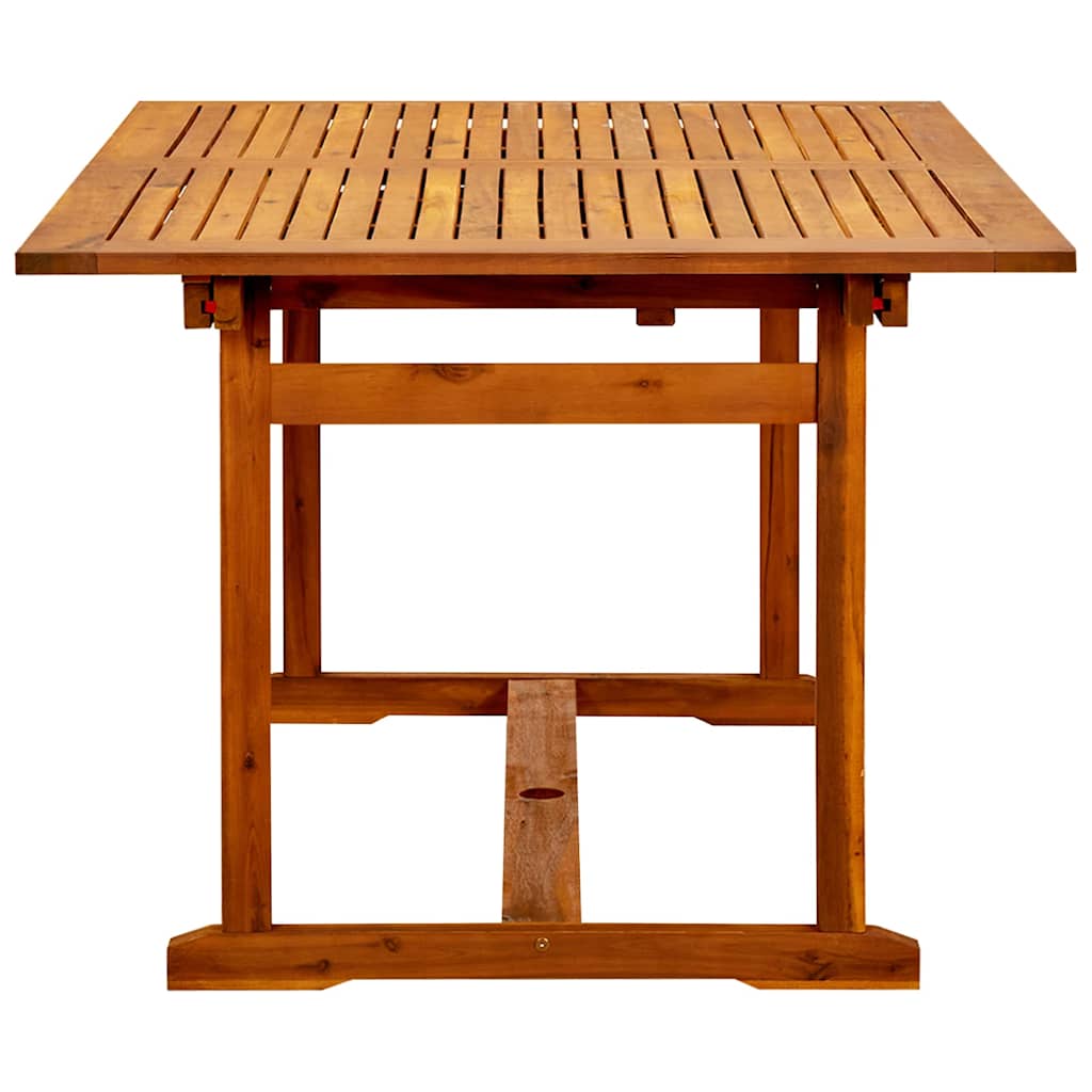 316564 vidaXL Garden Dining Table (150-200)x100x75 cm Solid Acacia Wood 5