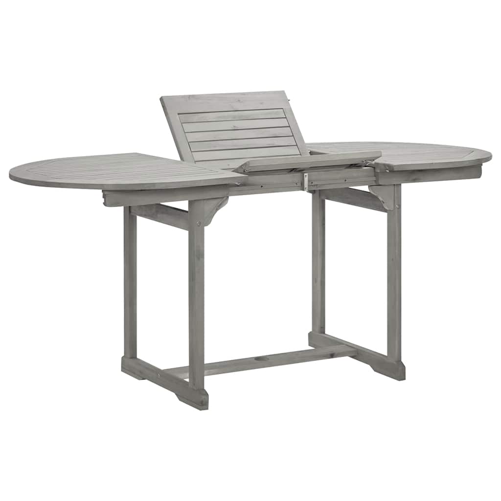 vidaXL Garden Table | Grey with grey wash finish | Solid acacia wood 1