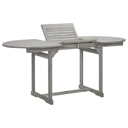 vidaXL Garden Table | Grey with grey wash finish | Solid acacia wood 1
