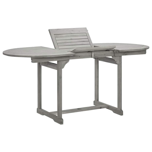 vidaXL Garden Table | Grey with grey wash finish | Solid acacia wood 1