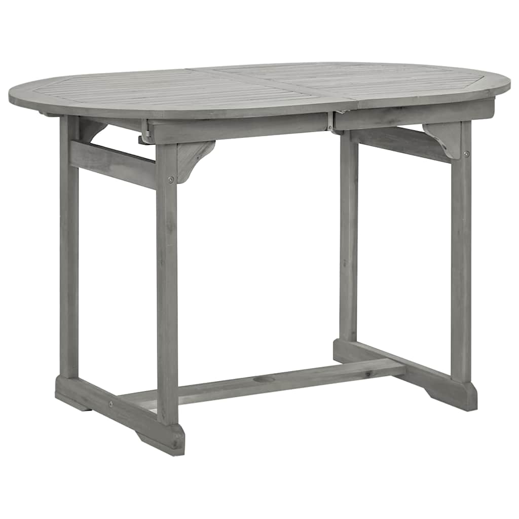 vidaXL Garden Table | Grey with grey wash finish | Solid acacia wood 3