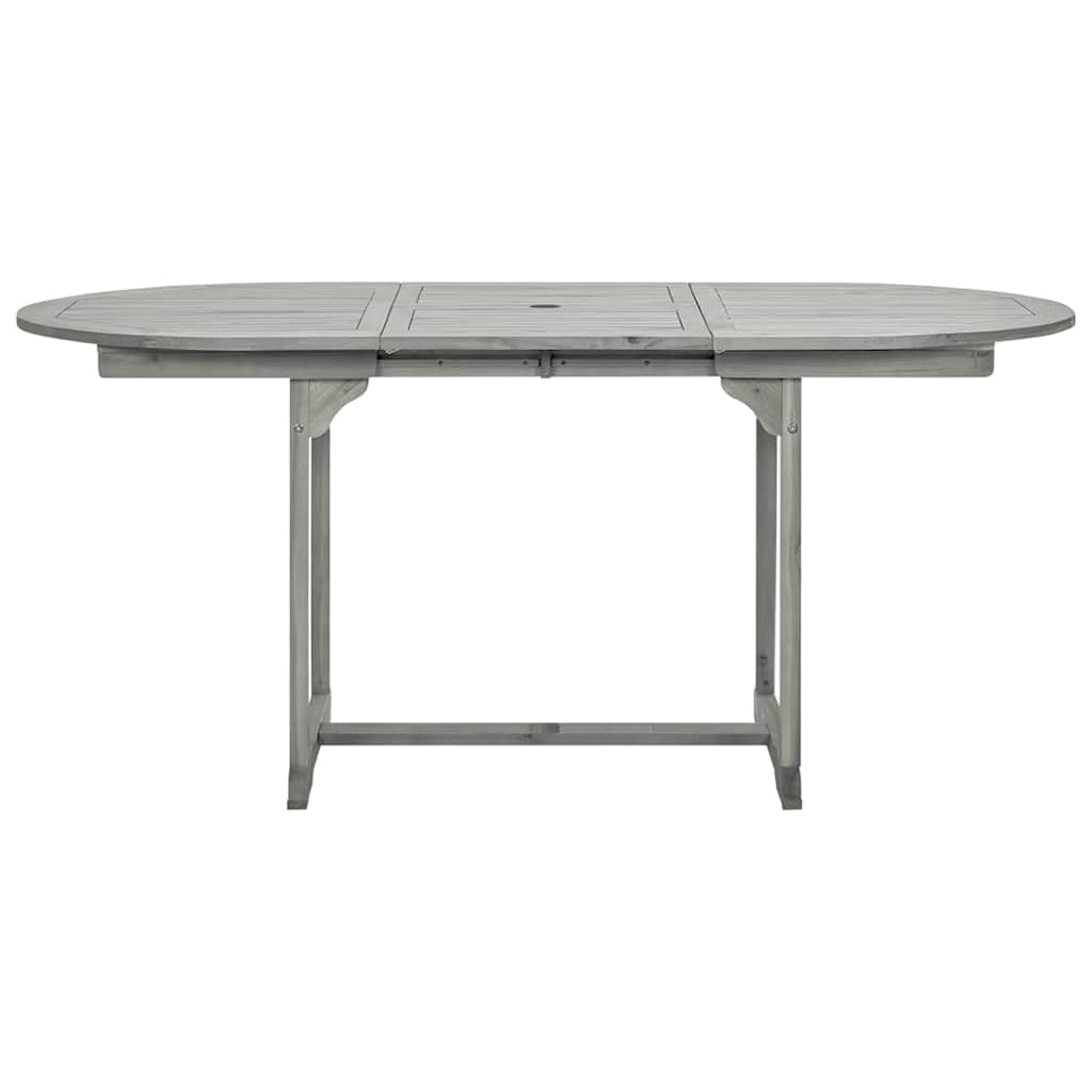 vidaXL Garden Table | Grey with grey wash finish | Solid acacia wood 5