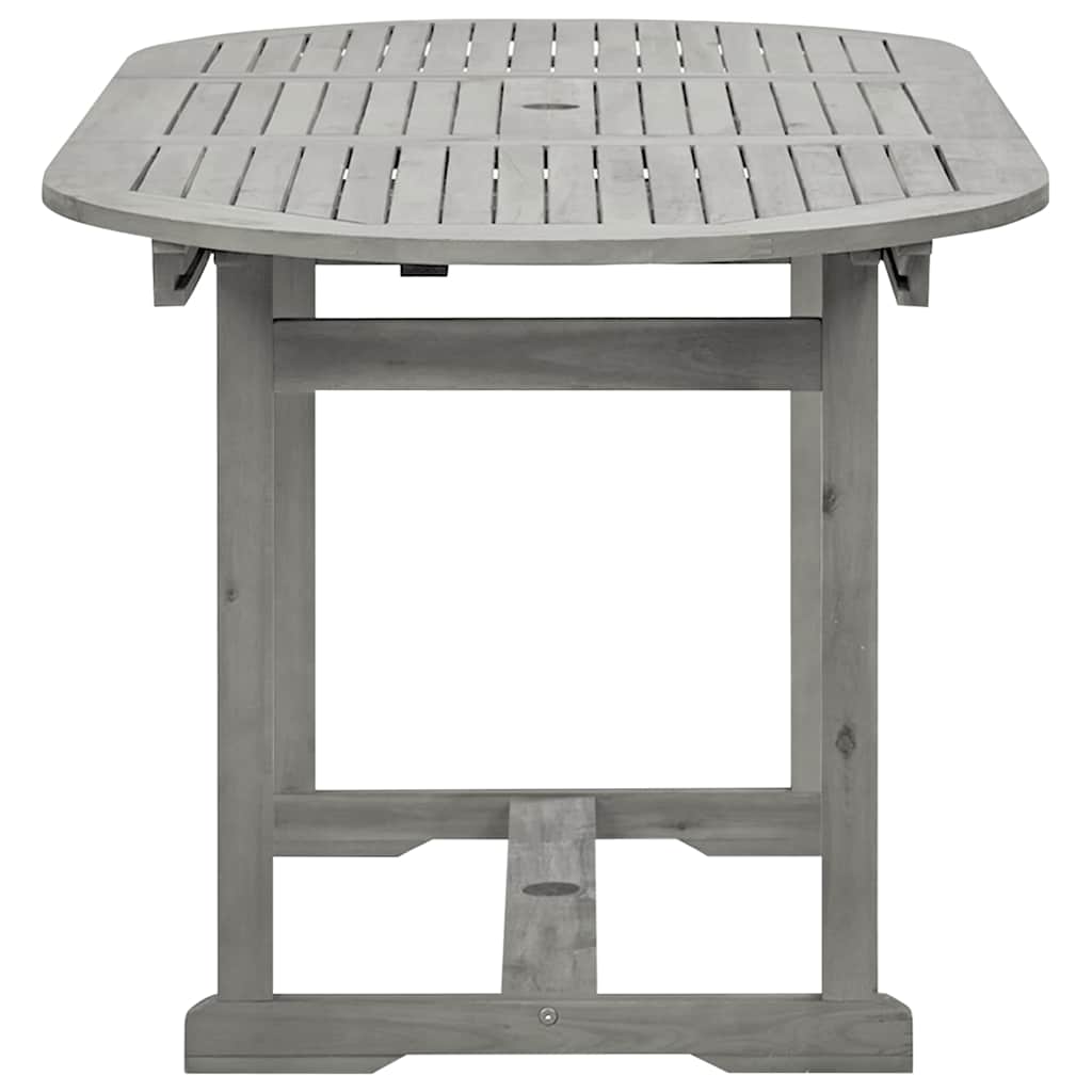 vidaXL Garden Table | Grey with grey wash finish | Solid acacia wood 6