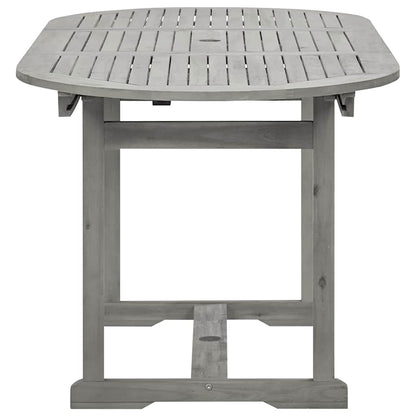 vidaXL Garden Table | Grey with grey wash finish | Solid acacia wood 6
