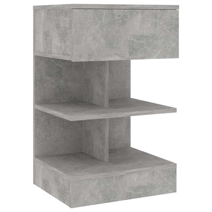 Bedside Cabinet 40x35x65 cm Engineered Wood Concrete grey 2