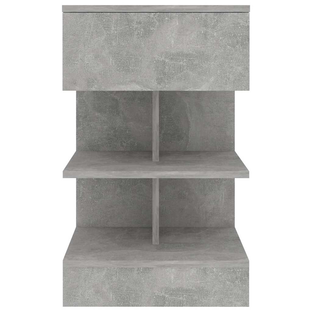 Bedside Cabinet 40x35x65 cm Engineered Wood Concrete grey 2