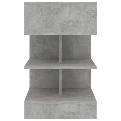 Bedside Cabinet 40x35x65 cm Engineered Wood Concrete grey 2