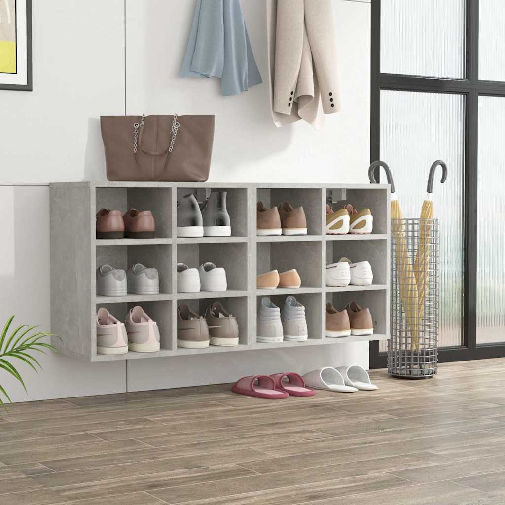 Shoe Cabinets 52.5x30x50 cm 2 pcs Concrete grey