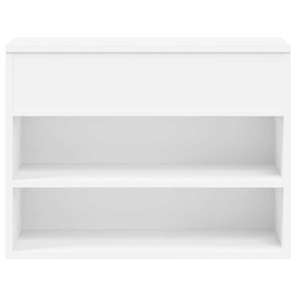 Shoe Bench Engineered Wood White 60 x 30 x 45 cm