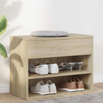 Shoe Bench Engineered Wood Sonoma oak 60 x 30 x 45 cm