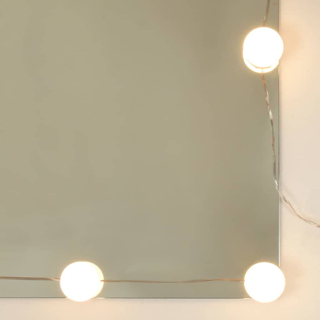 Dressing Table with LED 60x40x140 cm White