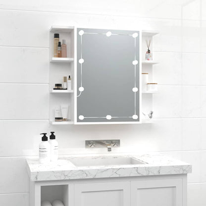 Mirror Cabinet with LED 70x16,5x60 cm White