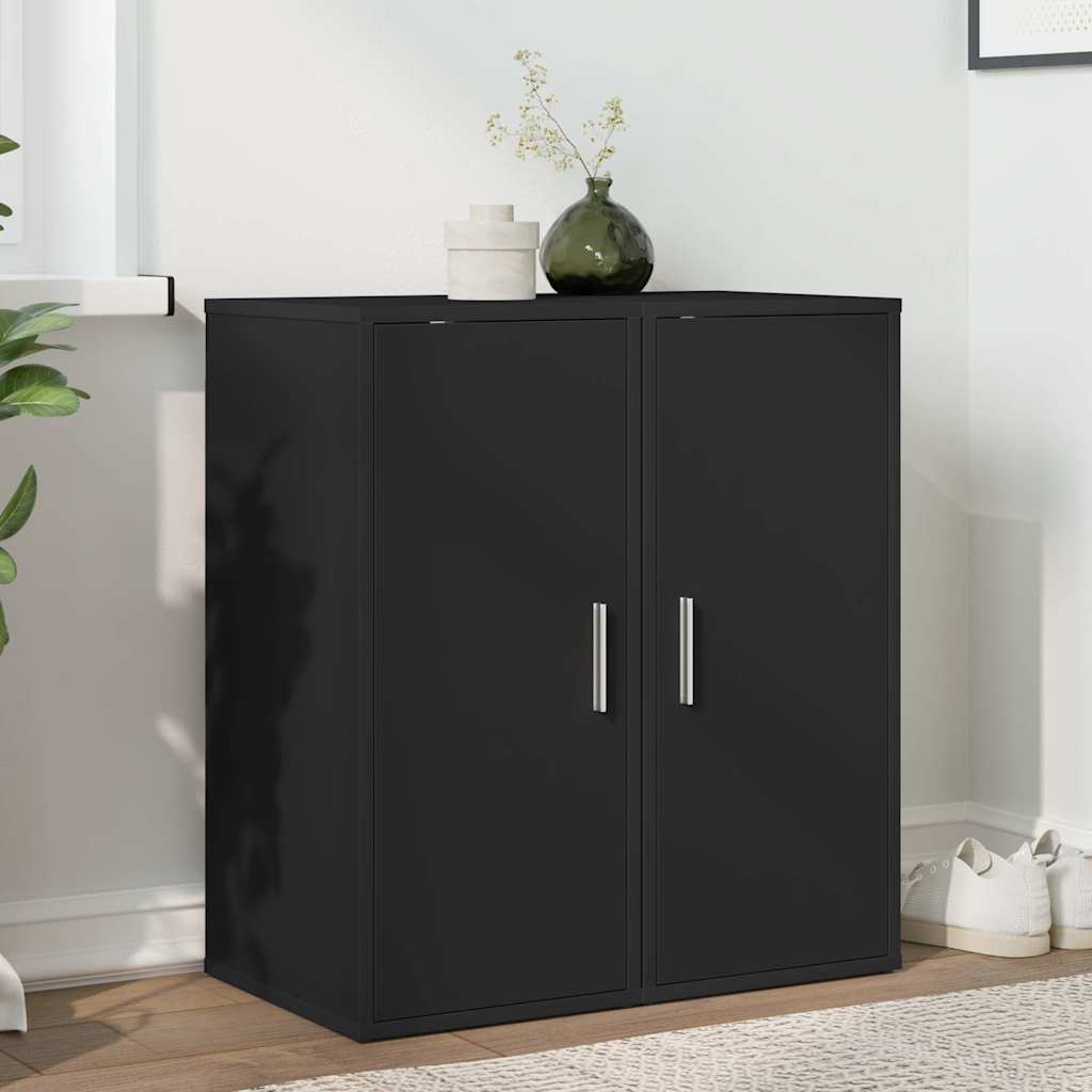 Shoe Cabinet 32x35x70 cm Engineered Wood Black 2x shoe cabinet with door