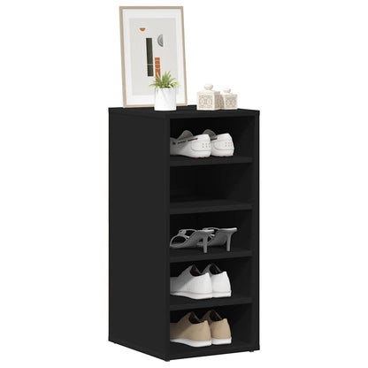 Shoe Cabinet Engineered Wood Width 31.5 cm Black 2x shoe cabinet without door