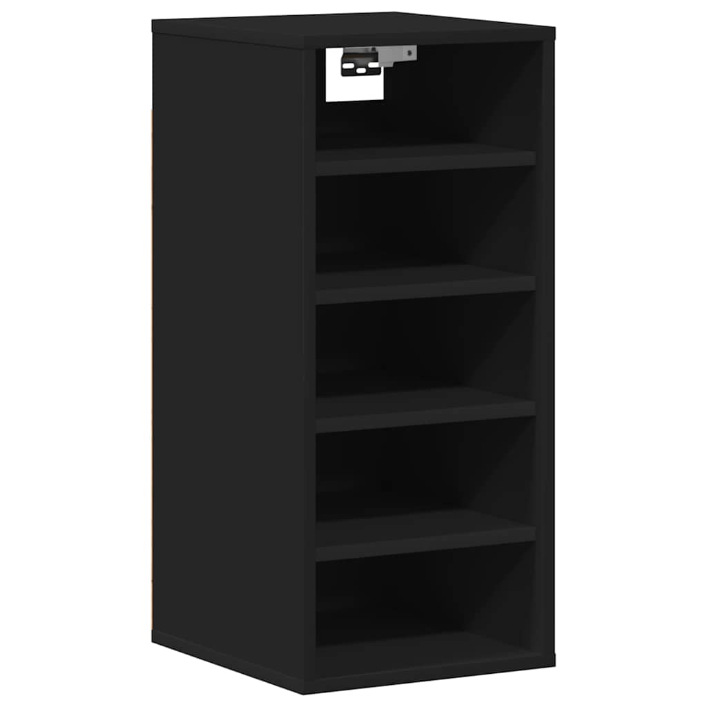 Shoe Cabinet Engineered Wood Width 31.5 cm Black 2x shoe cabinet without door