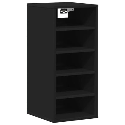 Shoe Cabinet Engineered Wood Width 31.5 cm Black 2x shoe cabinet without door