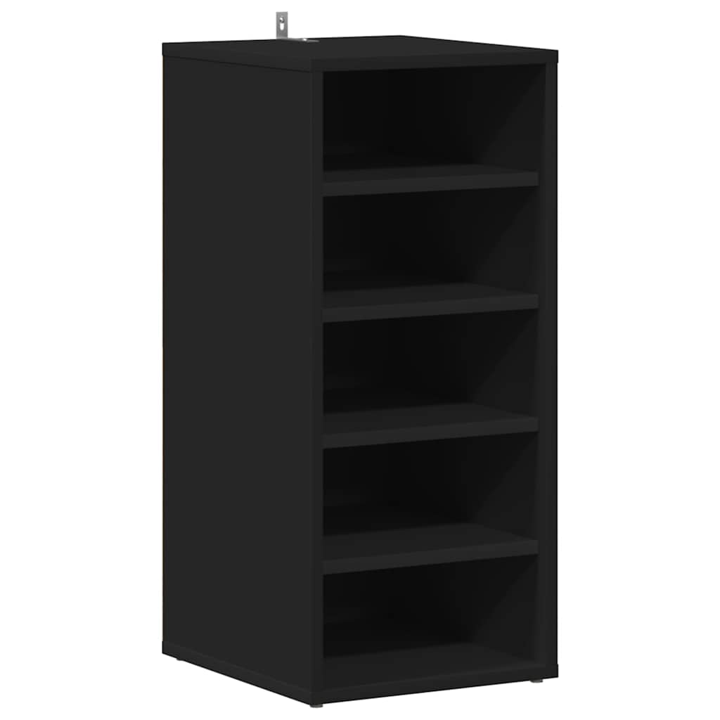 Shoe Cabinet Engineered Wood Width 31.5 cm Black 2x shoe cabinet without door