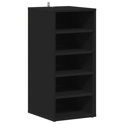 Shoe Cabinet Engineered Wood Width 31.5 cm Black 2x shoe cabinet without door