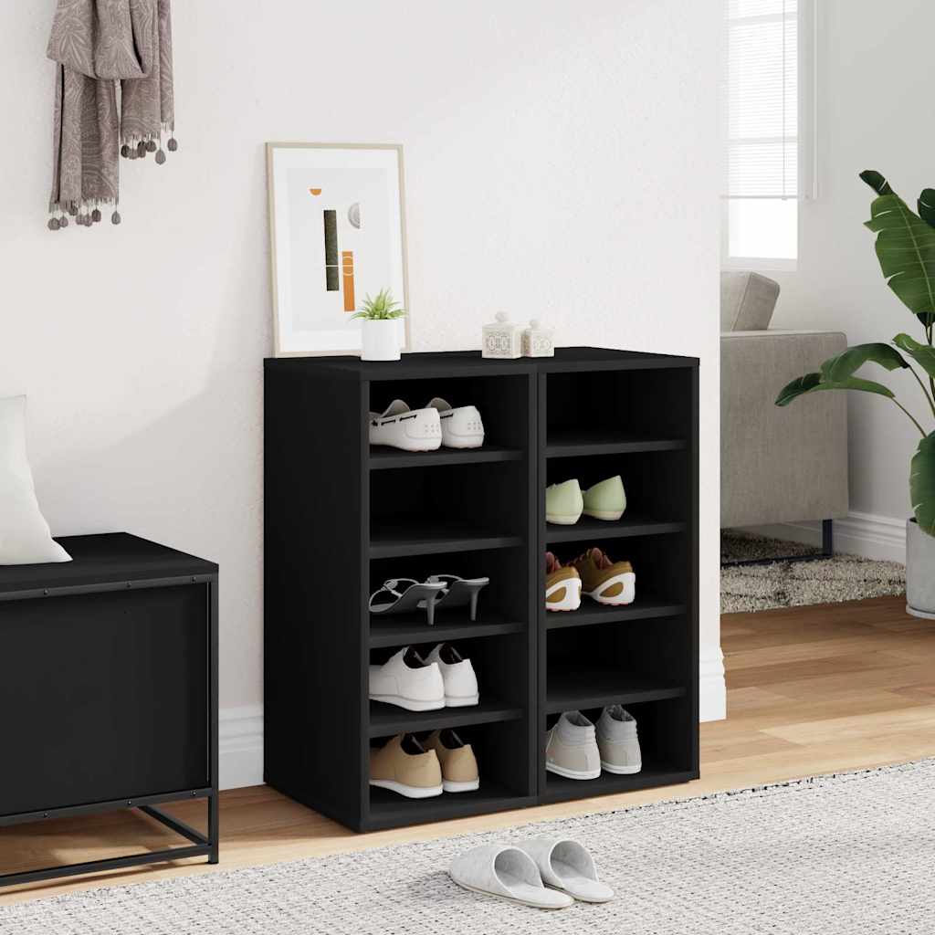 Shoe Cabinet Engineered Wood Width 31.5 cm Black 2x shoe cabinet without door