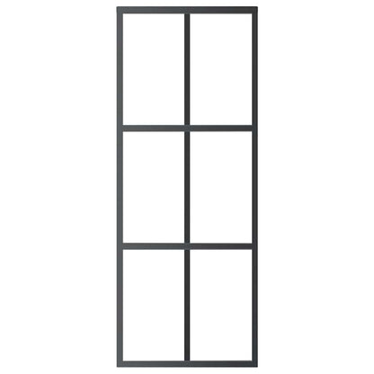 vidaXL Sliding Door with Hardware Set ESG Glass&Aluminium 76x205 cm 4