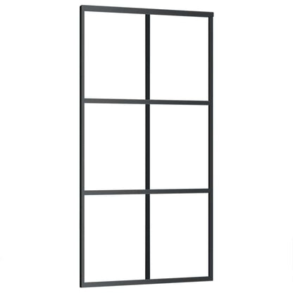 vidaXL Sliding Door with Hardware Set ESG Glass&Aluminium 102x205 cm 3