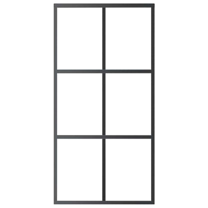 vidaXL Sliding Door with Hardware Set ESG Glass&Aluminium 102x205 cm 4