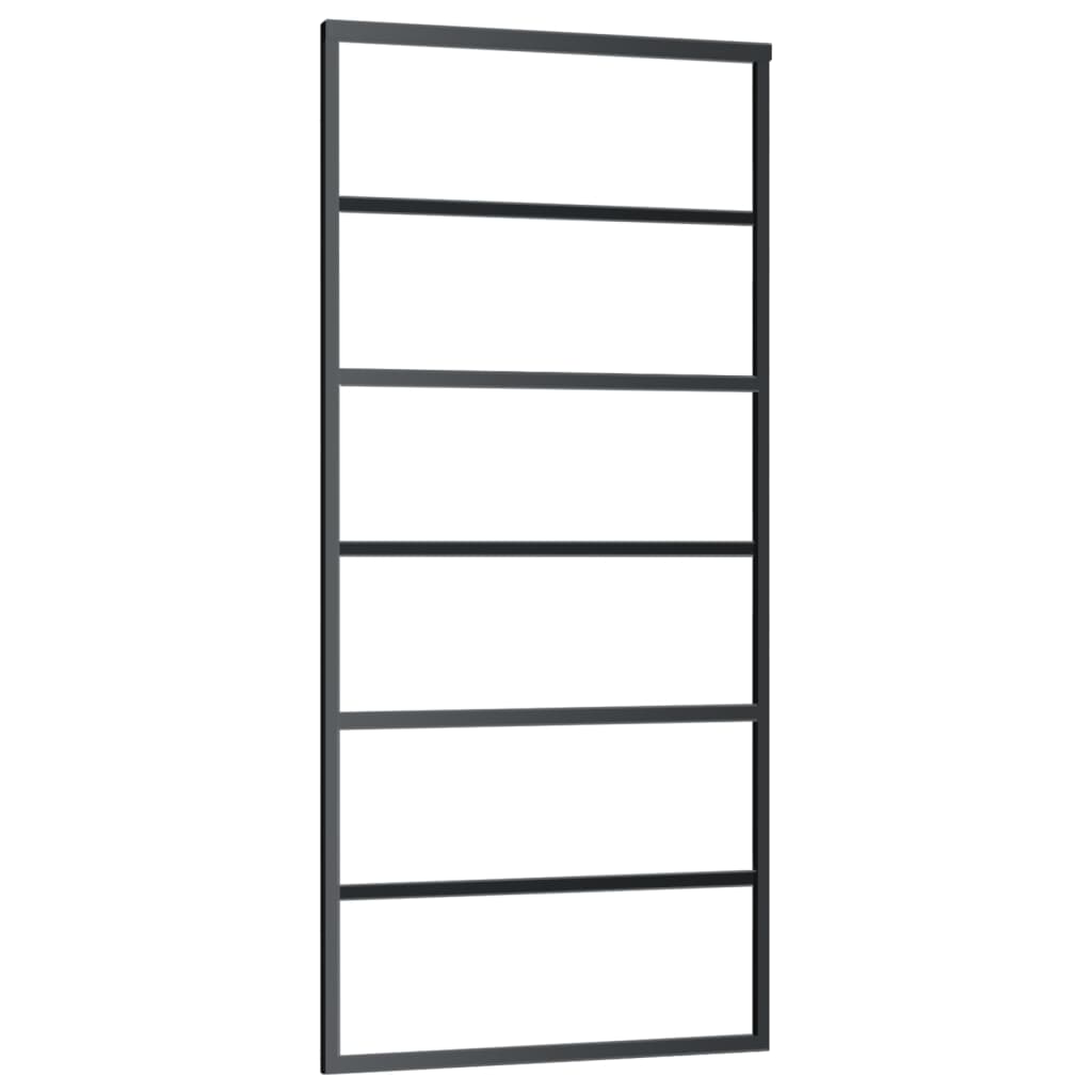 vidaXL Sliding Door with Hardware Set ESG Glass&Aluminium 90x205 cm 3