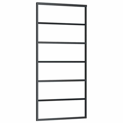 vidaXL Sliding Door with Hardware Set ESG Glass&Aluminium 90x205 cm 3
