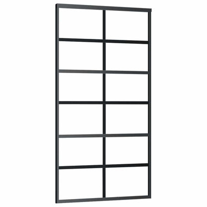 vidaXL Sliding Door with Hardware Set ESG Glass&Aluminium 102x205 cm 3