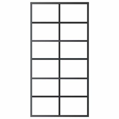 vidaXL Sliding Door with Hardware Set ESG Glass&Aluminium 102x205 cm 4