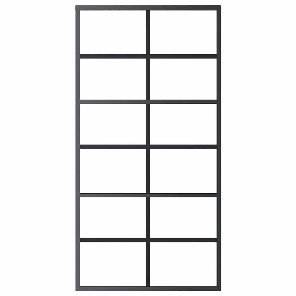 vidaXL Sliding Door with Hardware Set ESG Glass&Aluminium 102x205 cm 4