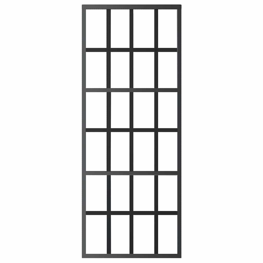 vidaXL Sliding Door with Hardware Set ESG Glass&Aluminium 76x205 cm 4