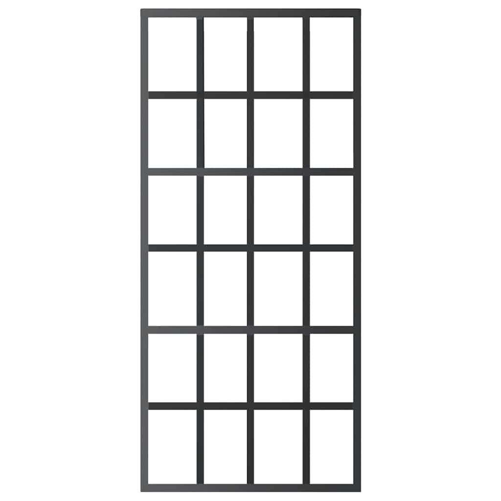 vidaXL Sliding Door with Hardware Set ESG Glass&Aluminium 90x205 cm 4