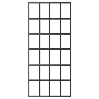 vidaXL Sliding Door with Hardware Set ESG Glass&Aluminium 90x205 cm 4