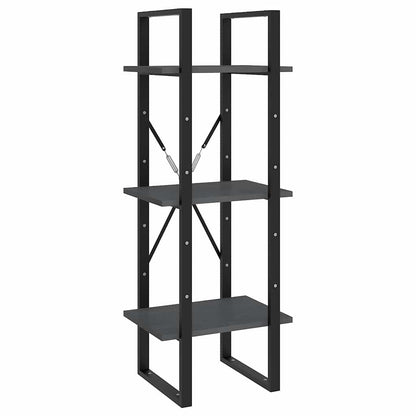 5-Tier Book Cabinet 40x30x175 cm Solid Wood Pine Grey 40 cm