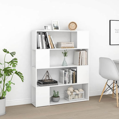 Book Cabinet Room Divider 100x24x124 cm White