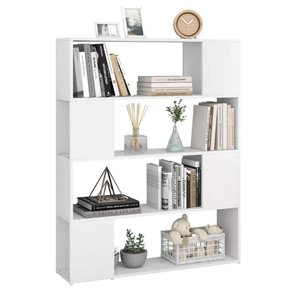 Book Cabinet Room Divider 100x24x124 cm White
