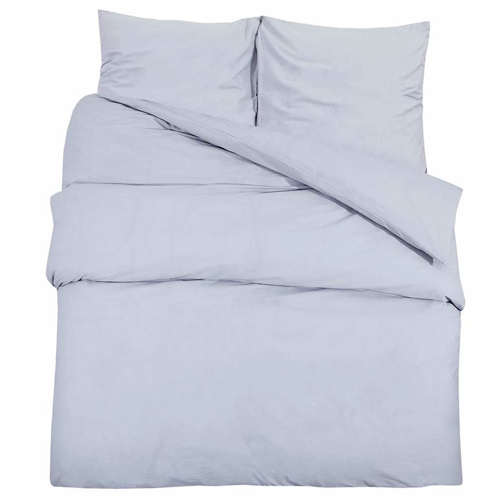 vidaXL Duvet Cover Set Grey 260x240 cm Cotton 2