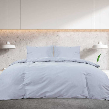 vidaXL Duvet Cover Set Grey 260x240 cm Cotton 3