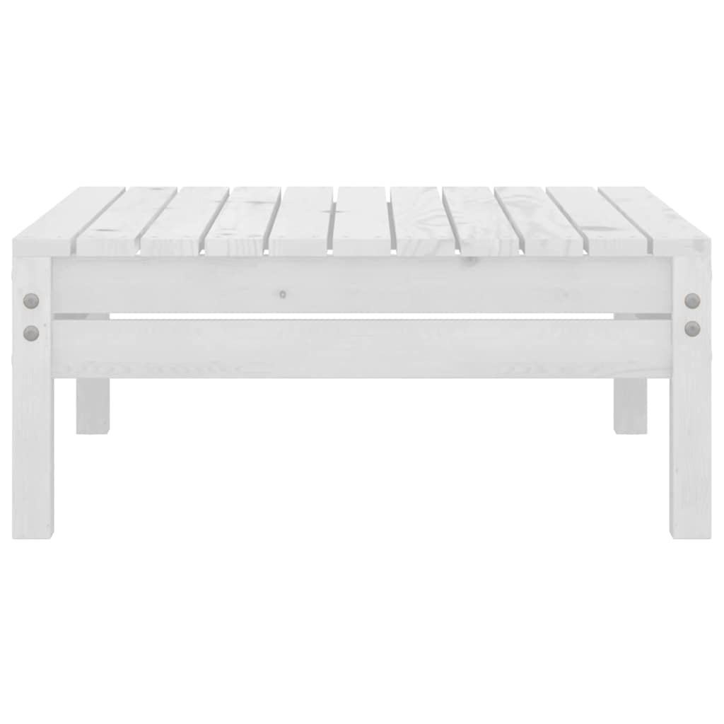 806578 vidaXL Garden Footstool White Solid Wood Pine 3