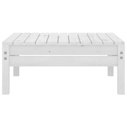 806578 vidaXL Garden Footstool White Solid Wood Pine 3