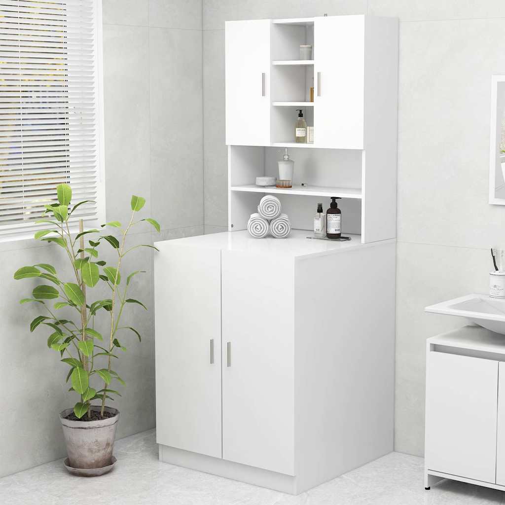 vidaXL Washing Machine Cabinet White 1