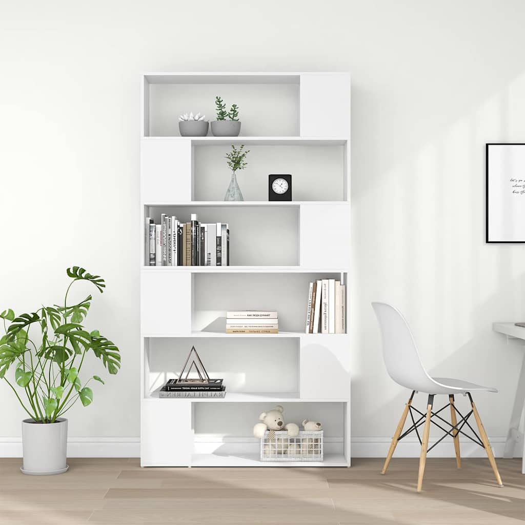 Book Cabinet Room Divider 100x24x188 cm White