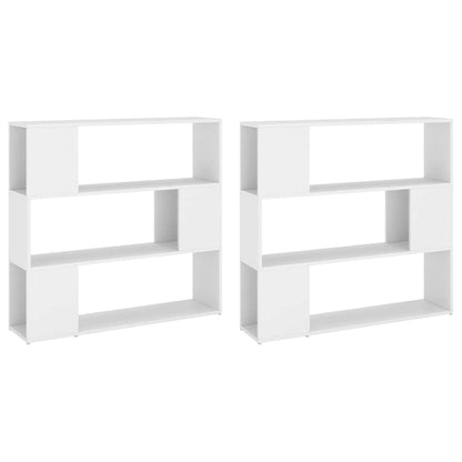 Book Cabinet Room Divider 100x24x188 cm White