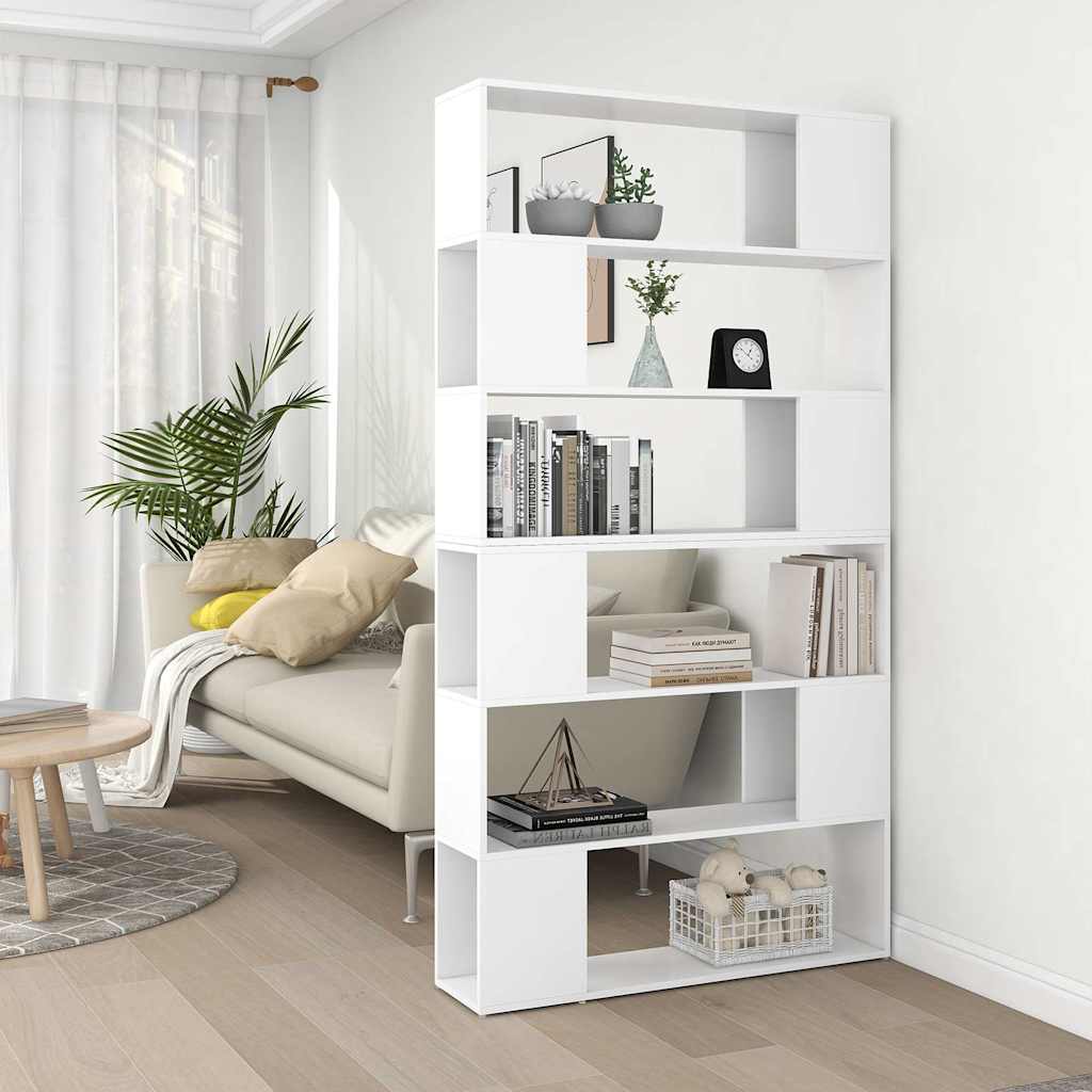 Book Cabinet Room Divider 100x24x188 cm White