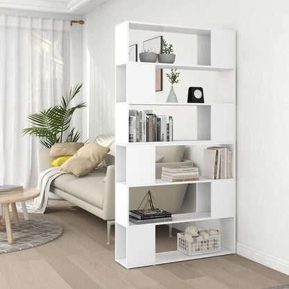 Book Cabinet Room Divider 100x24x188 cm White